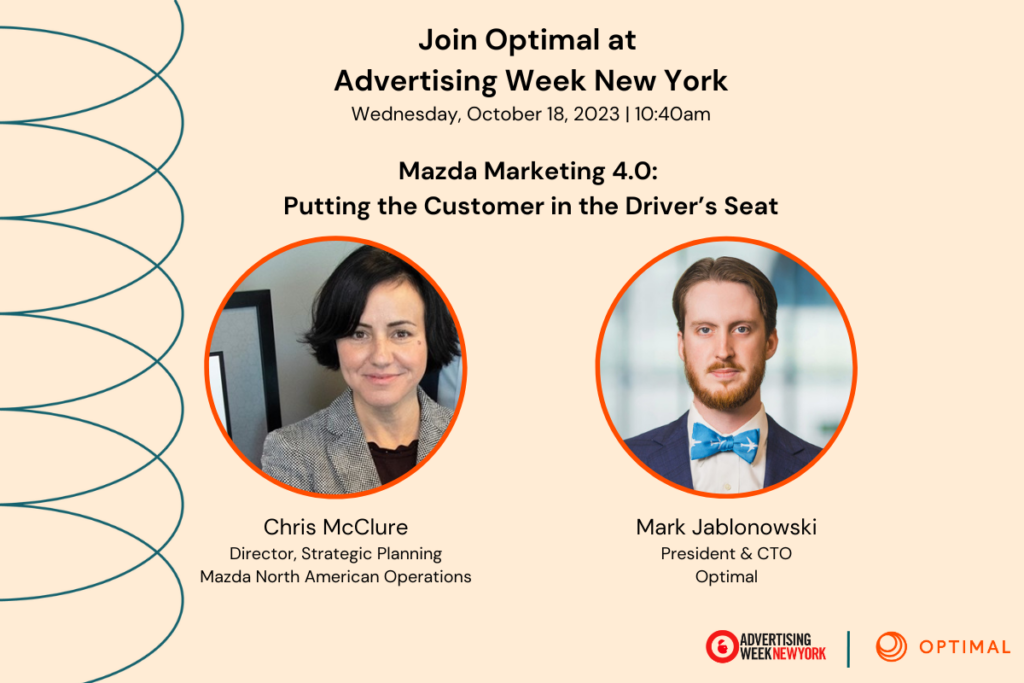 session details for Optimal and Mazda at Advertising Week NY