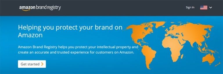 Amazon brand registry website