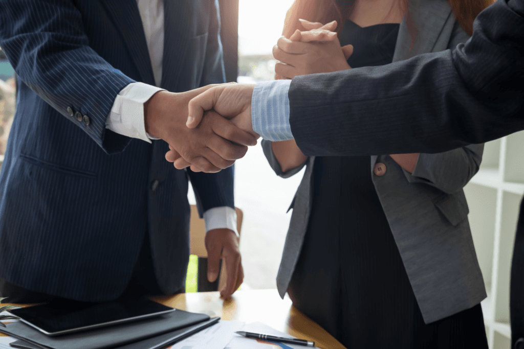 business to business handshake