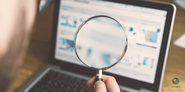 magnifying glass on computer screen